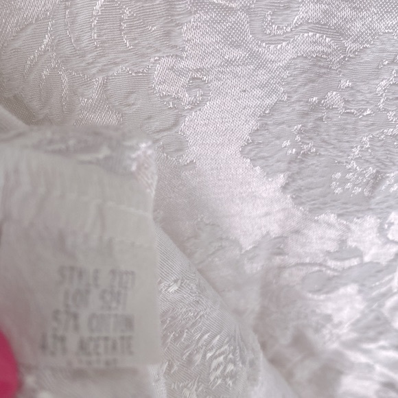 Vintage Nah Nah Collection Floral with Lace trim top with shoulder pads, Size 14 - Picture 8 of 12